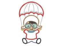 Stickmuster - Fallschirmspringer